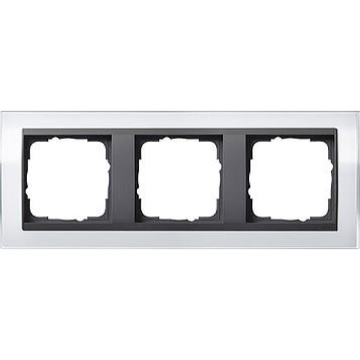 Gira Rahmen 0213728 3fach + ZR Anth Event Klar weiss