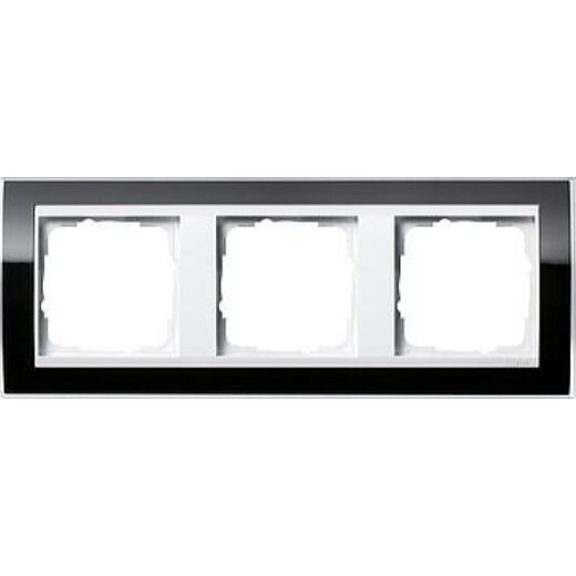 Gira Rahmen 0213733 3fach + ZR rw Event Klar schwarz