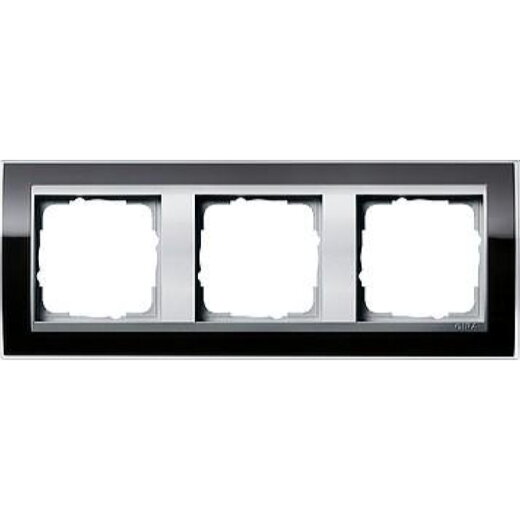 Gira Rahmen 0213736 3fach ZR Alu Event Klar schwarz