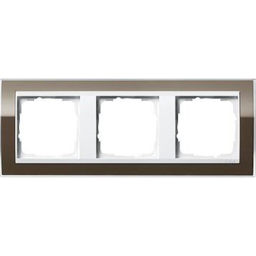 Gira Rahmen 0213763 3fach + ZR rw Event Klar Braun