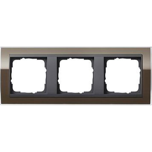 Gira Rahmen 0213768 3fach + ZR Anth Event Klar Braun
