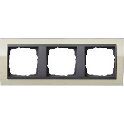 Gira Rahmen 0213778 3fach + ZR Anth Event Klar Sand