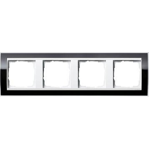 Gira Rahmen 0214733 4fach + ZR rw Event Klar schwarz