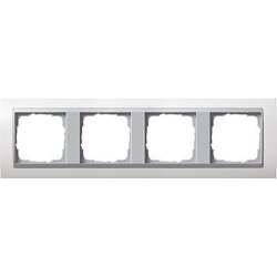 Gira Rahmen 0214806 4fach + ZR Alu Event reinweiss