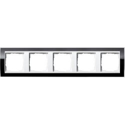 Gira Rahmen 0215733 5fach + ZR rw Event Klar schwarz