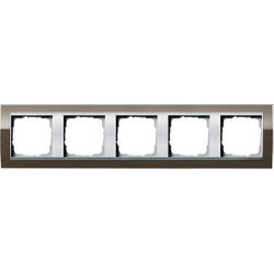Gira Rahmen 0215766 5fach + ZR Alu Event Klar Braun