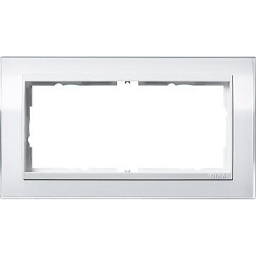Gira Rahmen 1002723 2fach ZR rw Event Klar weiss