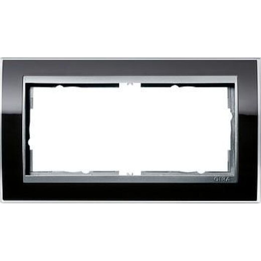 Gira Rahmen 1002736 2fach ZR Alu Event Klar schwarz