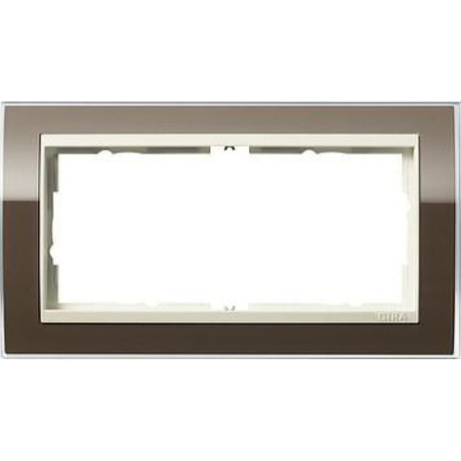 Gira Rahmen 1002761 2fach ZR cw Event Klar Braun