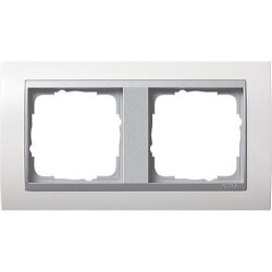 Gira Rahmen 021271 2fach ZR Alu Event reinweiss matt