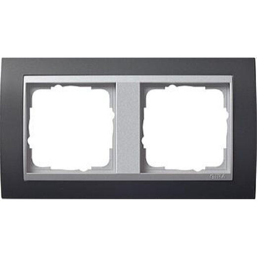 Gira Rahmen 021281 2fach + ZR Alu Event anthrazit