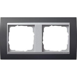 Gira Rahmen 021281 2fach + ZR Alu Event anthrazit