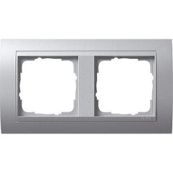 Gira Rahmen 021236 2fach + ZR Alu Event Farbe Alu