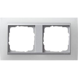 Gira Rahmen 021250 2fach + ZR Alu Event Opak weiss