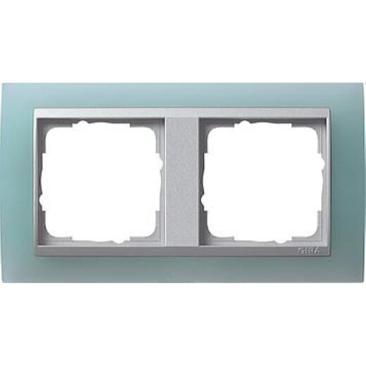 Gira Rahmen 021251 2fach + ZR Alu Event Opak Mint