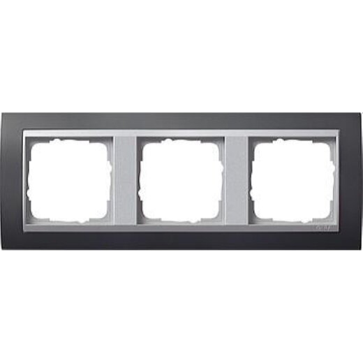 Gira Rahmen 021381 3fach + ZR Alu Event anthrazit
