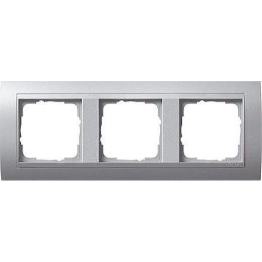 Gira Rahmen 021336 3fach + ZR Alu Event Farbe Alu