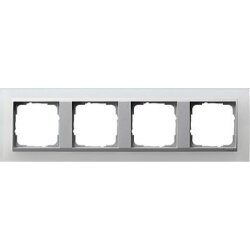 Gira Rahmen 021450 4fach + ZR Alu Event Opak weiss