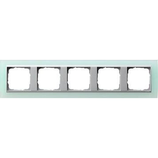 Gira Rahmen 021551 5fach + ZR Alu Event Opak Mint