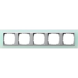 Gira Rahmen 021551 5fach + ZR Alu Event Opak Mint