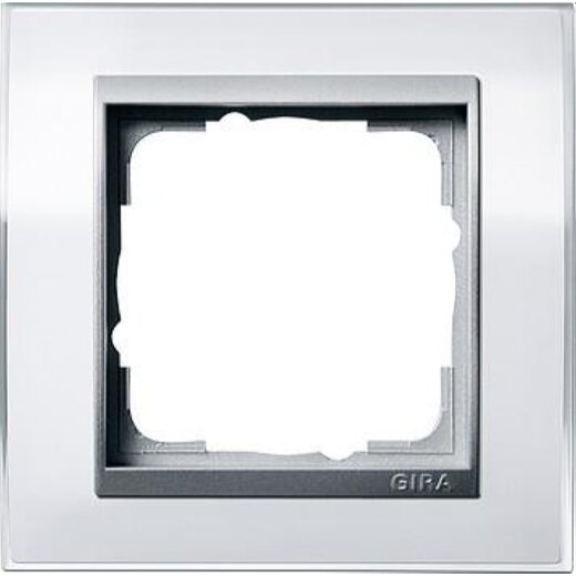 Gira Rahmen 0211726 1fach + ZR Alu Event Klar weiss