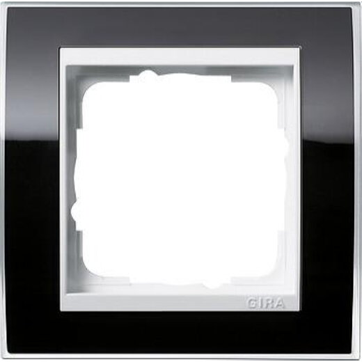 Gira Rahmen 0211733 1fach + ZR rw Event Klar schwarz