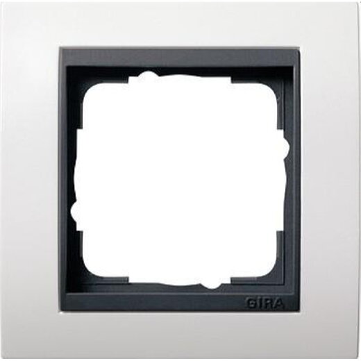 Gira Rahmen 0211808 1fach + ZR Anth Event reinweiss