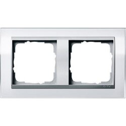 Gira Rahmen 0212726 2fach + ZR Alu Event Klar weiss