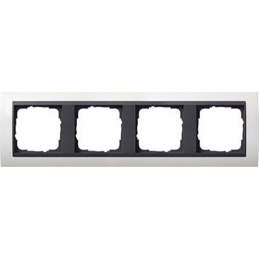 Gira Rahmen 021407 4fach ZR ant Event reinweiss matt