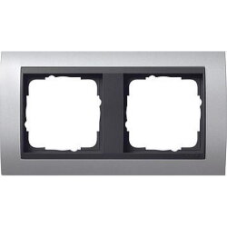 Gira Rahmen 021206 2fach + ZR Anth Event Farbe Alu