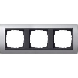 Gira Rahmen 021306 3fach + ZR Anth Event Farbe Alu