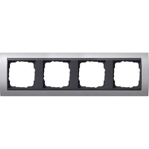 Gira Rahmen 021406 4fach + ZR Anth Event Farbe Alu