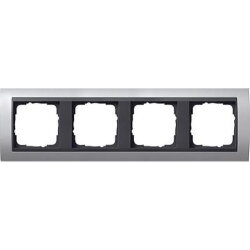 Gira Rahmen 021406 4fach + ZR Anth Event Farbe Alu