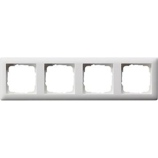 Gira Rahmen 021404 4fach Standard 55 reinweiss matt