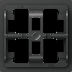 Jung Halteplatte 3fach, Serie A, schwarz A93HP