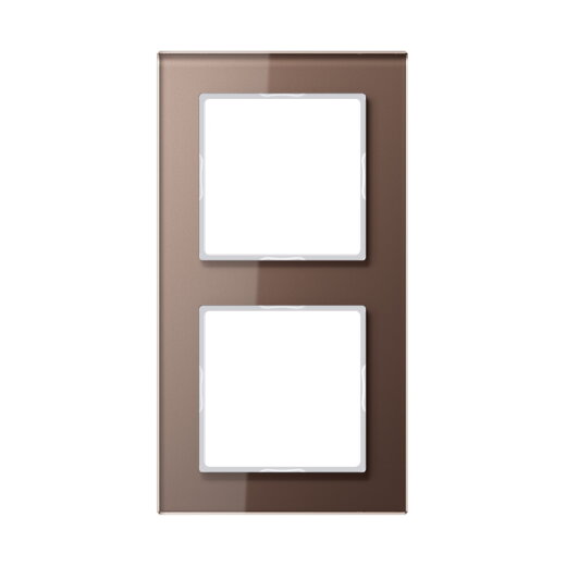 Jung Glasrahmen 2fach, Glas, A CREATION, mokka AC582GLMO