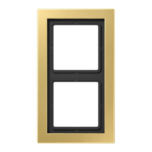 Jung Rahmen 2fach, Messing, LS-DESIGN, Messing classic MED2982C