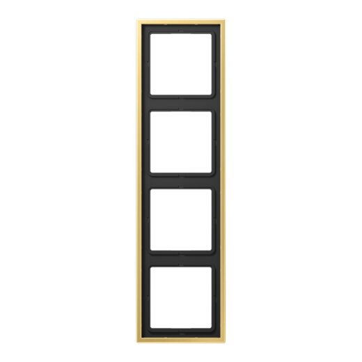 Jung Rahmen 4fach, Messing, LS 990, Messing classic ME2984C