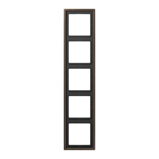 Jung Rahmen 5fach, Messing, LS 990, Messing antik ME2985AT