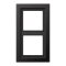 Jung Rahmen 2fach, Aluminium lackiert, LS-DESIGN, dark (lackiertes Aluminium) ALD2982D
