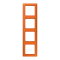 Jung Rahmen 4fach, Thermoplast, AS 500, orange (für ZSV) AS584BFO