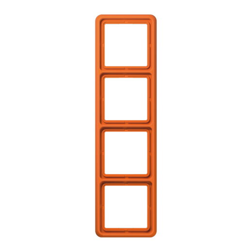 Jung Rahmen 4fach, Thermoplast, CD 500, orange (für ZSV) CD584WUO