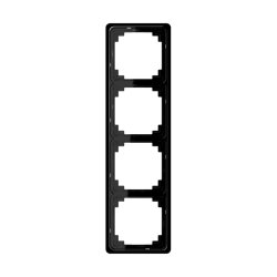 Jung Rahmen 4fach, Duroplast, CD PLUS, schwarz CDP584SW