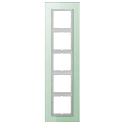 Jung Glasrahmen 5fach, Glas, LS PLUS, mattweiß...