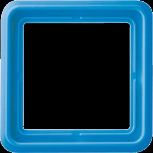 Jung Rahmen 1fach für Abdeckungen mit Glasscheibe, Thermoplast, CD 500, blau CD581GLBL
