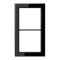 Jung Rahmen, 2-fach, FLAT DESIGN, schwarz FD982SW