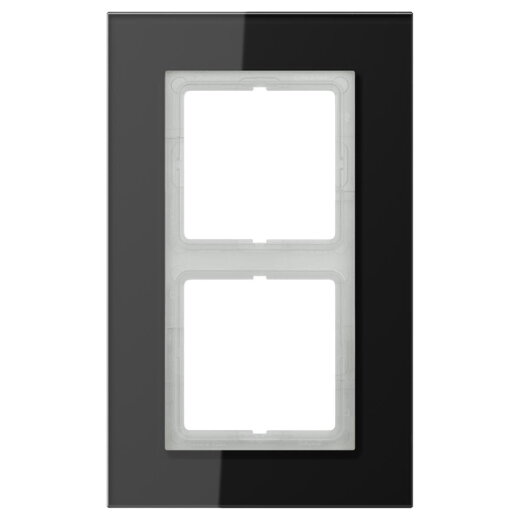 Jung Glasrahmen 2fach, Glas, LS PLUS, schwarz LSP982GLSW