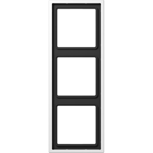 Jung Rahmen 3fach, Edelstahl lackiert, LS 990, alpinweiß ES2983WW