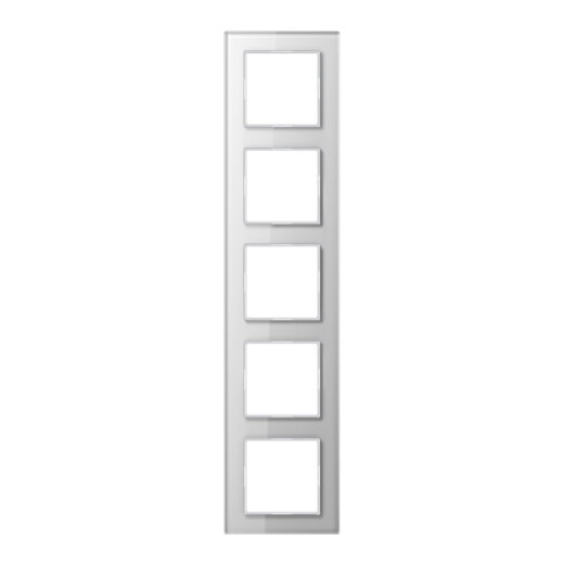 Jung Glasrahmen 5fach, Glas, A CREATION, alpinweiß AC585GLWW