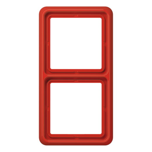 Jung Rahmen 2fach, Thermoplast, CD 500, rot CD582WURT